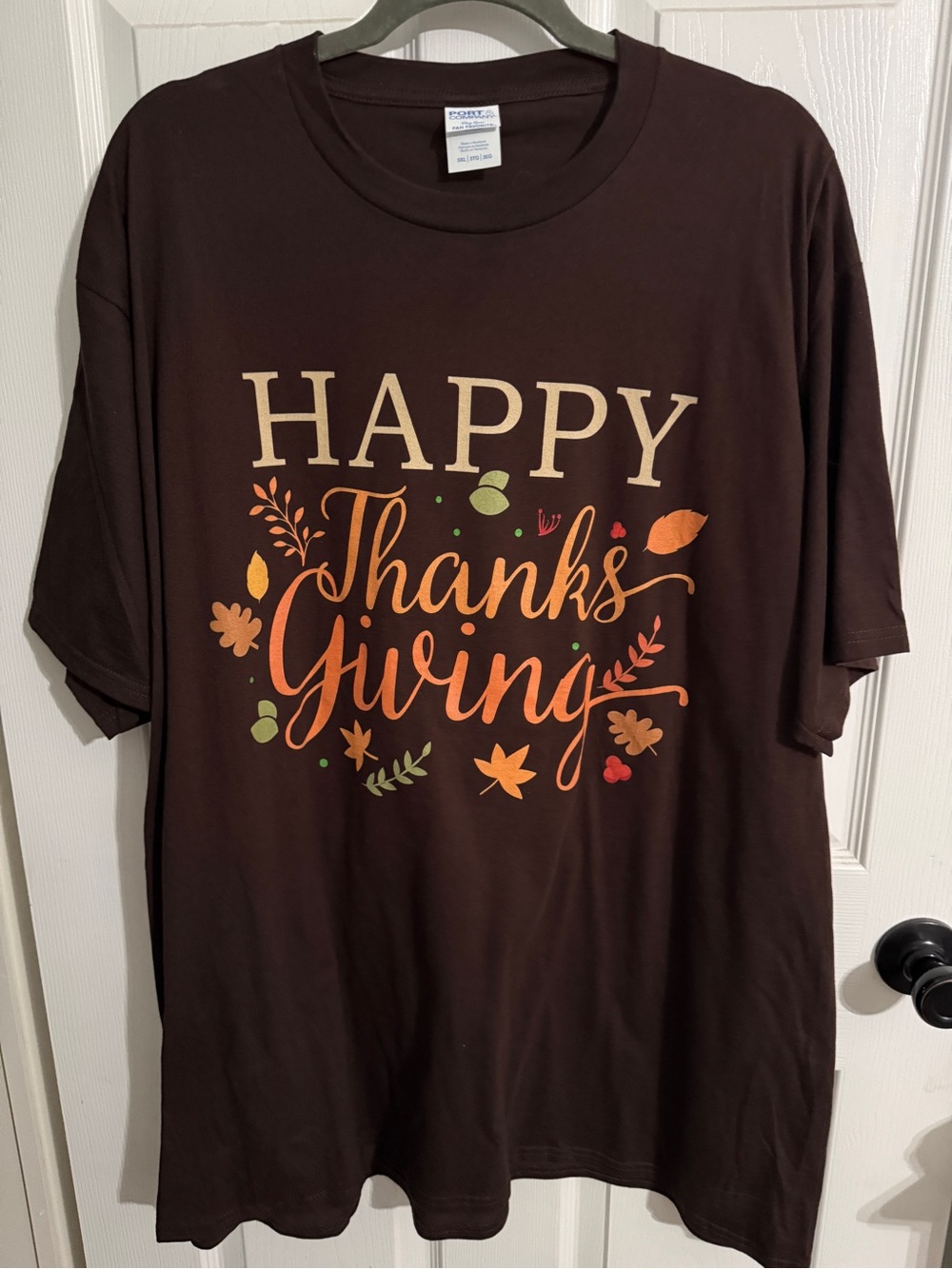 Happy Thanksgiving unisex Brown T shirt ready for the holiday.